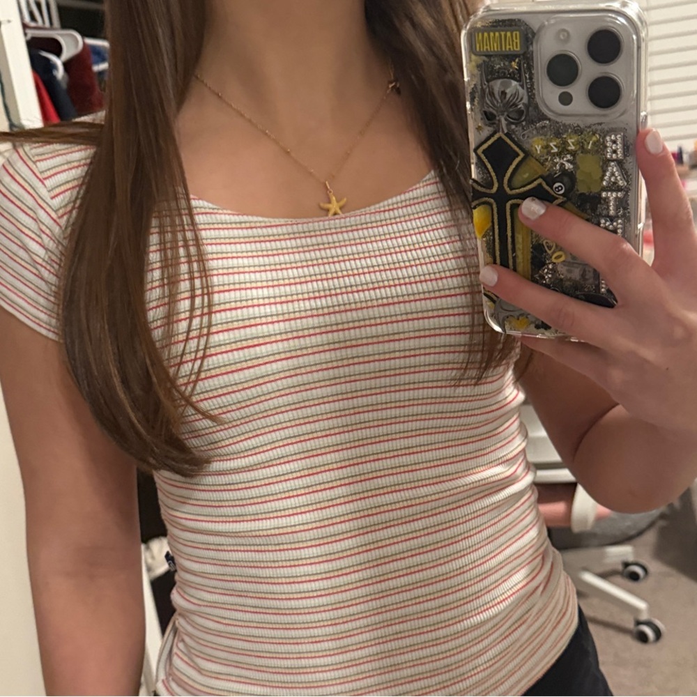 Striped Short Sleeve Top - Picture 3 of 3